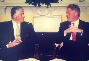 El expresidente Ernesto Pérez Balladares reunido con Bill Clinton, en septiembre de 1995.