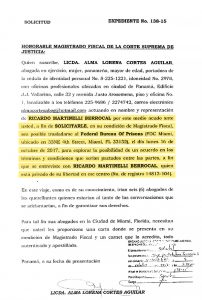 Carta de Alma Cortés a Harry Díaz donde le propone viajar a Miami a explorar los términos para un acuerdo con Ricardo Martinelli