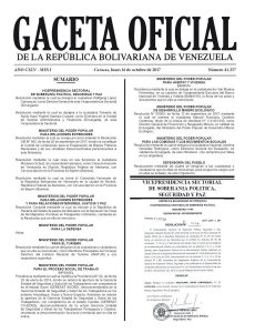 Gaceta n° 41257 de la República Bolivariana de Venezuela